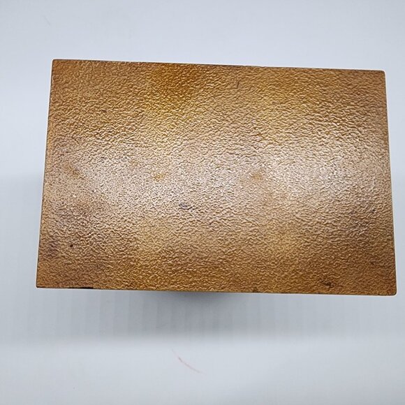 Wooden Musical Jewelry Box Onate Carved Drawers VTG 9.25" High by Royal Sealy - Picture 10 of 12